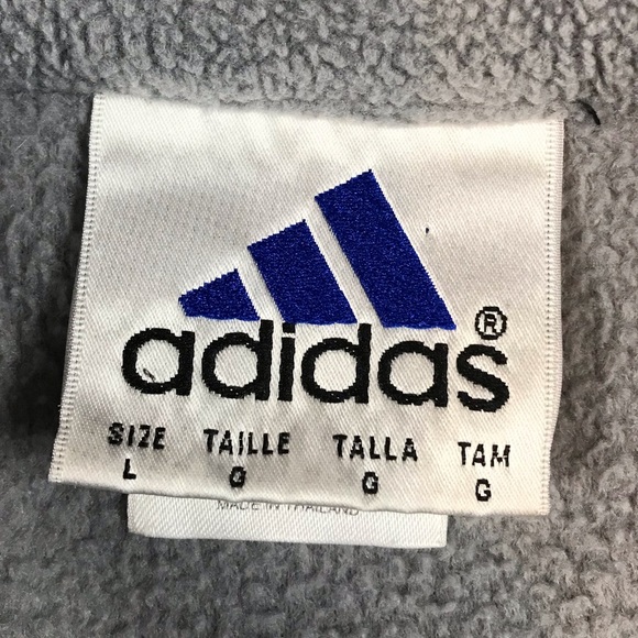 Adidas Men’s Y2K Vintage 2000’s Full Zip Gray & Black Fleece Jacket Size Large - Picture 4 of 9